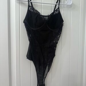 Sexy Black Lace Bodysuit